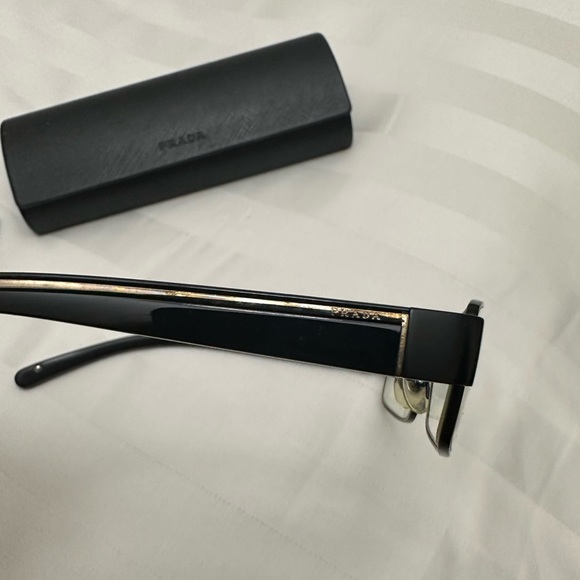 Prada Men's Eyeglasses VPR51L VPR/51/L 1BO/1O Matte Black Optical Frame - Picture 5 of 7